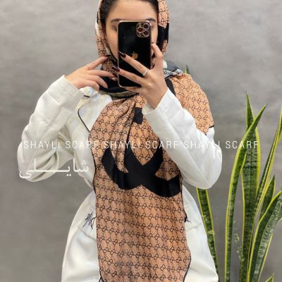 روسری نخی ایرانی | کد 2821 | طرح یک | شال و روسری شایلی