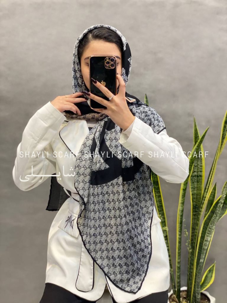 روسری نخی ایرانی | کد 2821 | طرح دو | شال و روسری شایلی