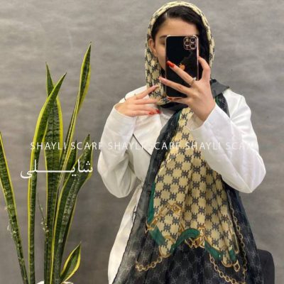 شال نخی ایرانی | کد 2861 | رنگ سبز | شال و روسری شایلی