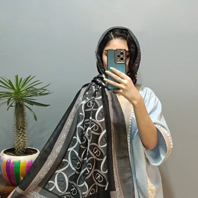 شال نخی | کد 3052 | طرح دار | شال و روسری شایلی