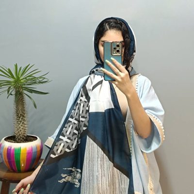 شال نخی | کد 3075 | طرح دار | شال و روسری شایلی